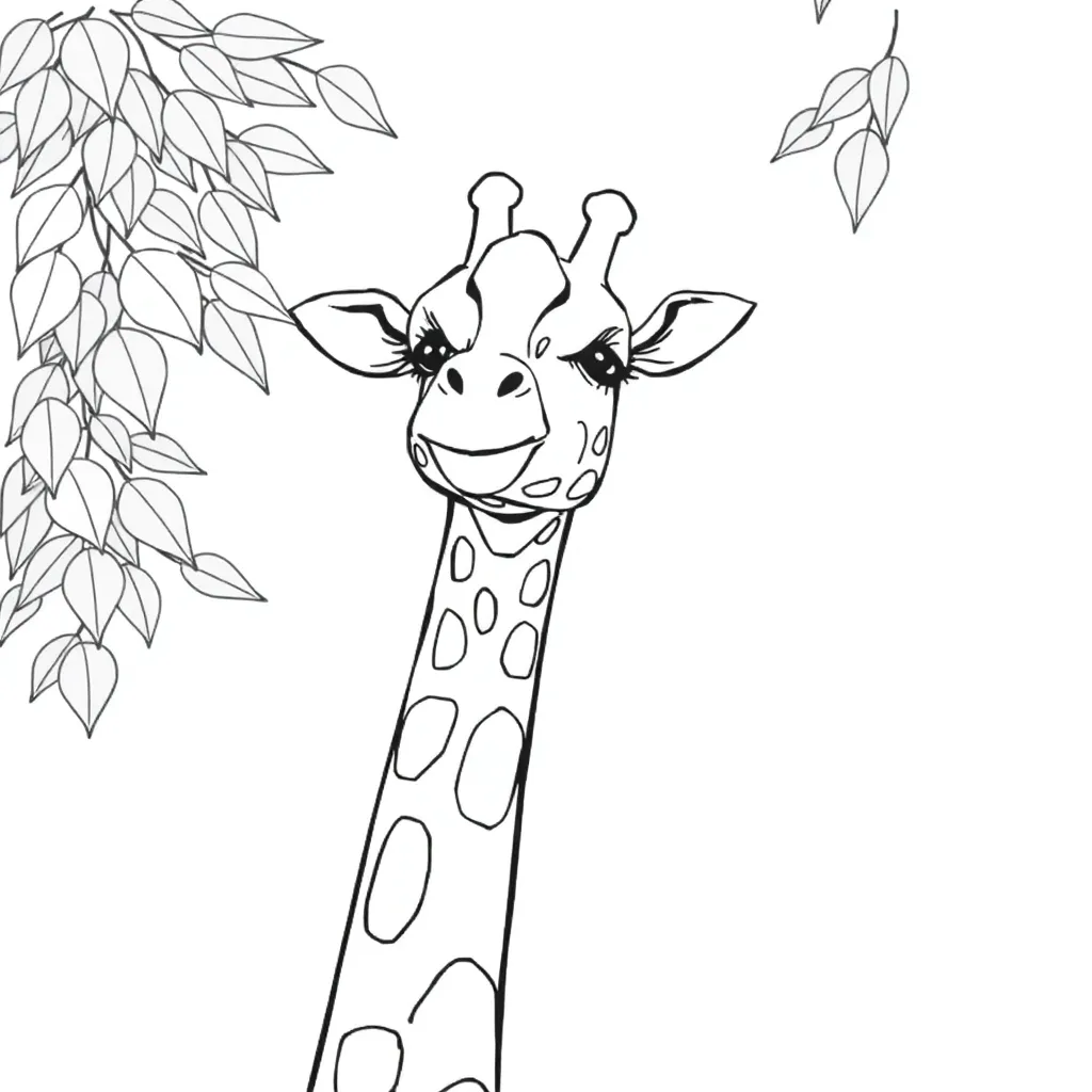 Giraffe coloring page