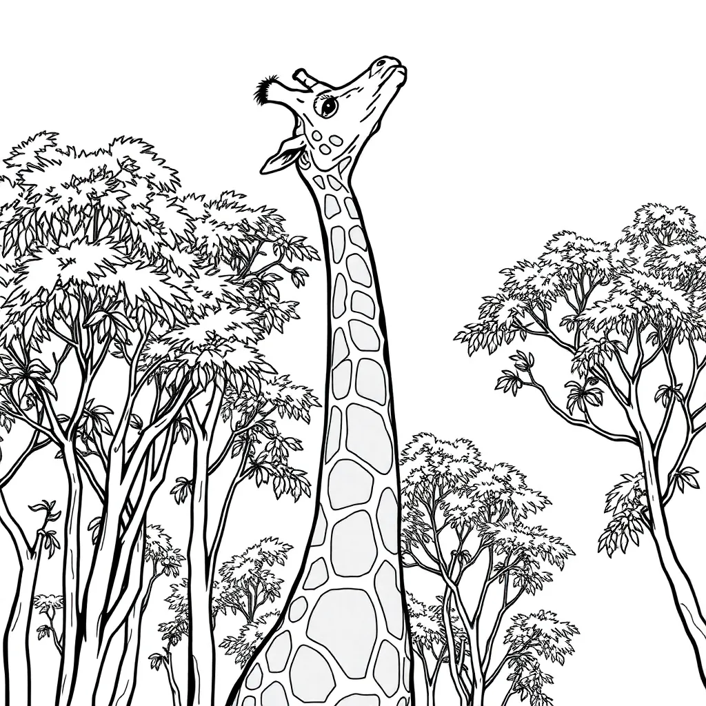 Giraffe coloring page