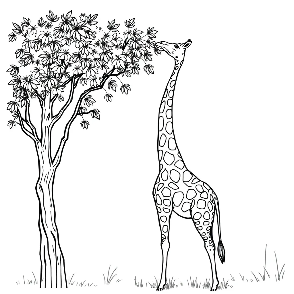 Giraffe coloring page