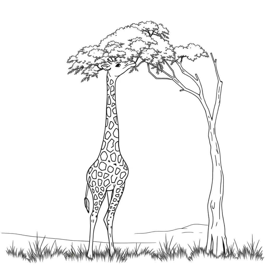 Giraffe coloring page