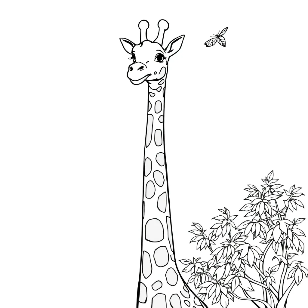 Giraffe coloring page