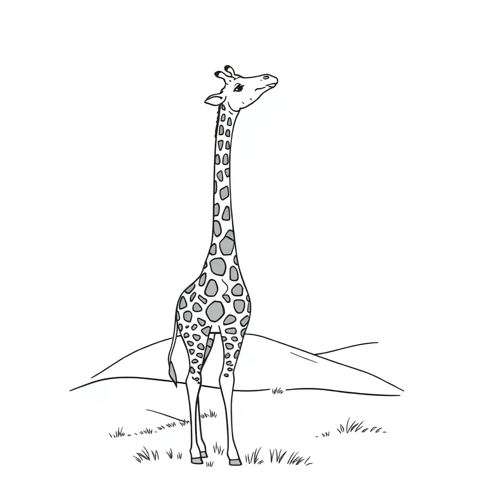 Giraffe coloring page