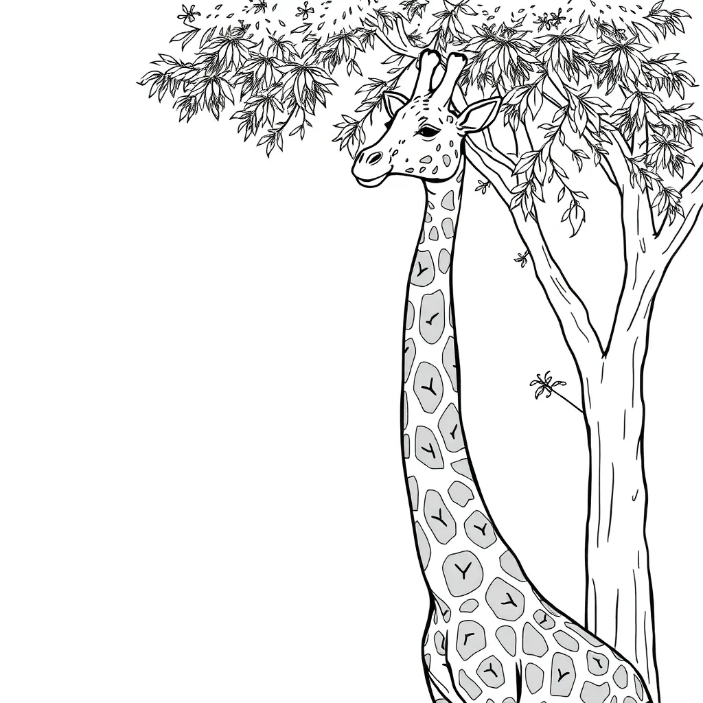 Giraffe coloring page