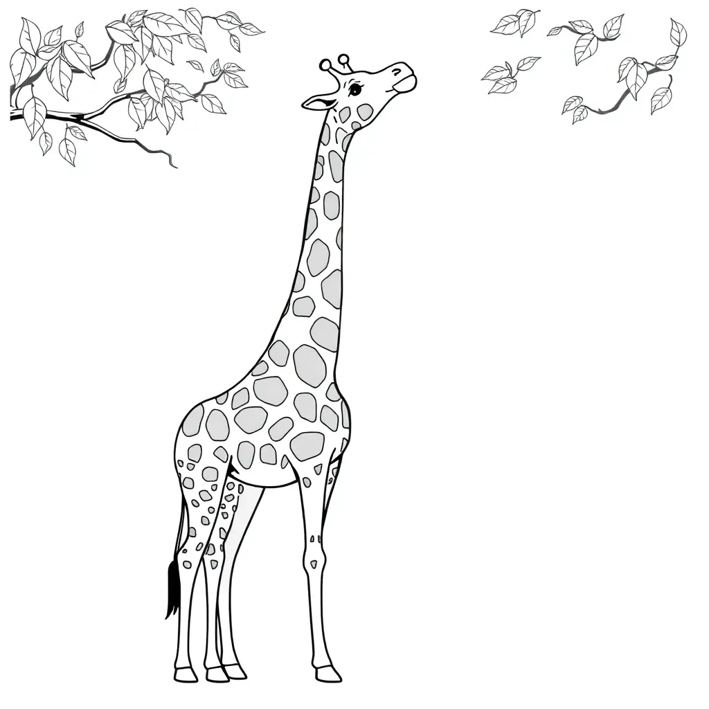 Giraffe coloring page