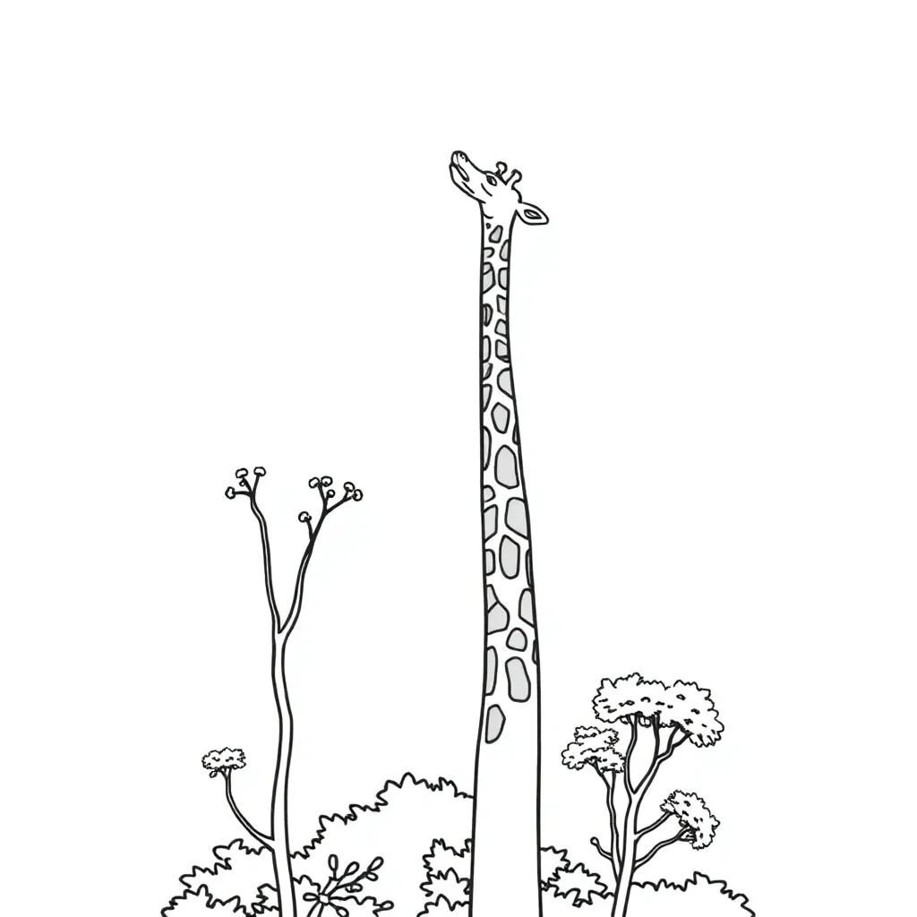 Giraffe coloring page