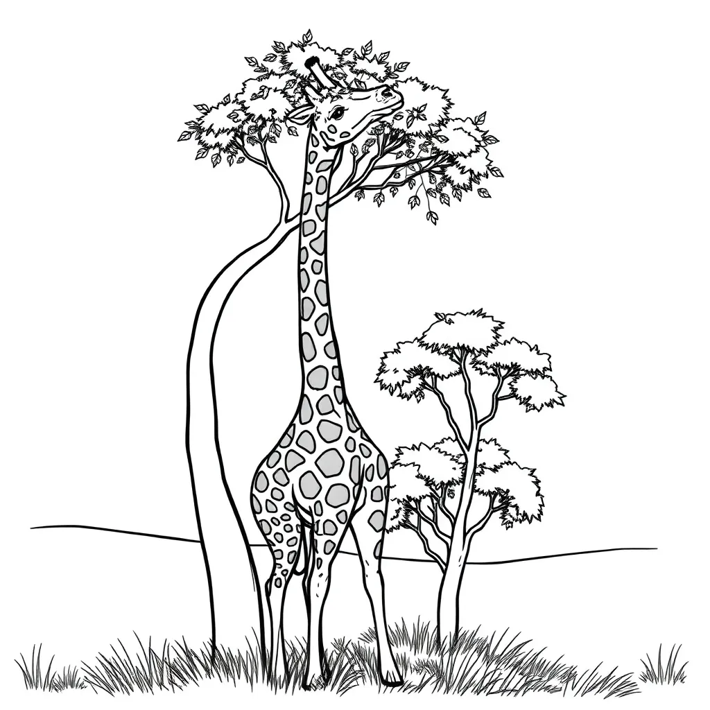Giraffe coloring page