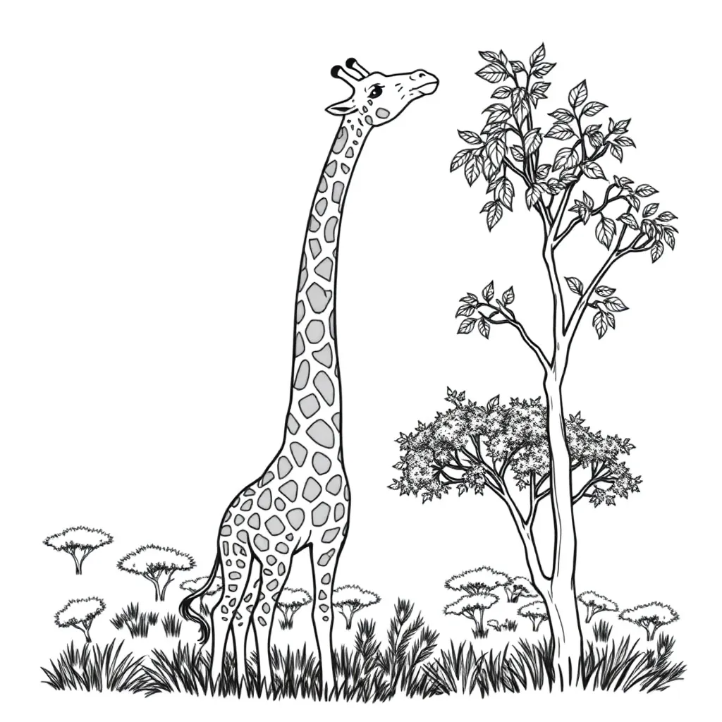 Giraffe coloring page