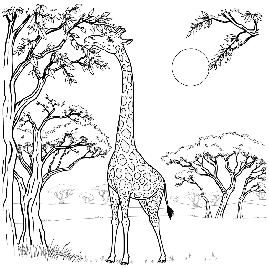 Giraffe coloring page