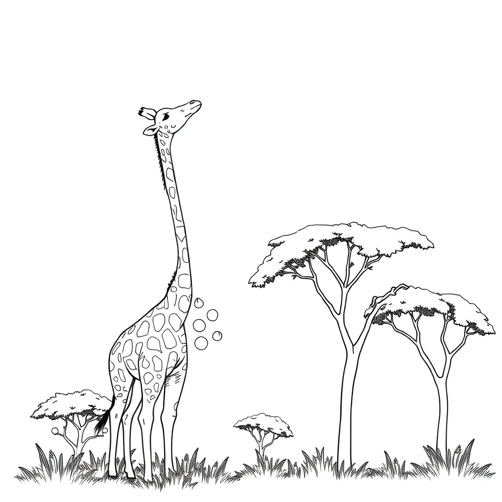 Giraffe coloring page
