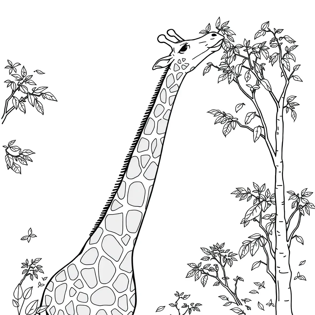 Giraffe coloring page