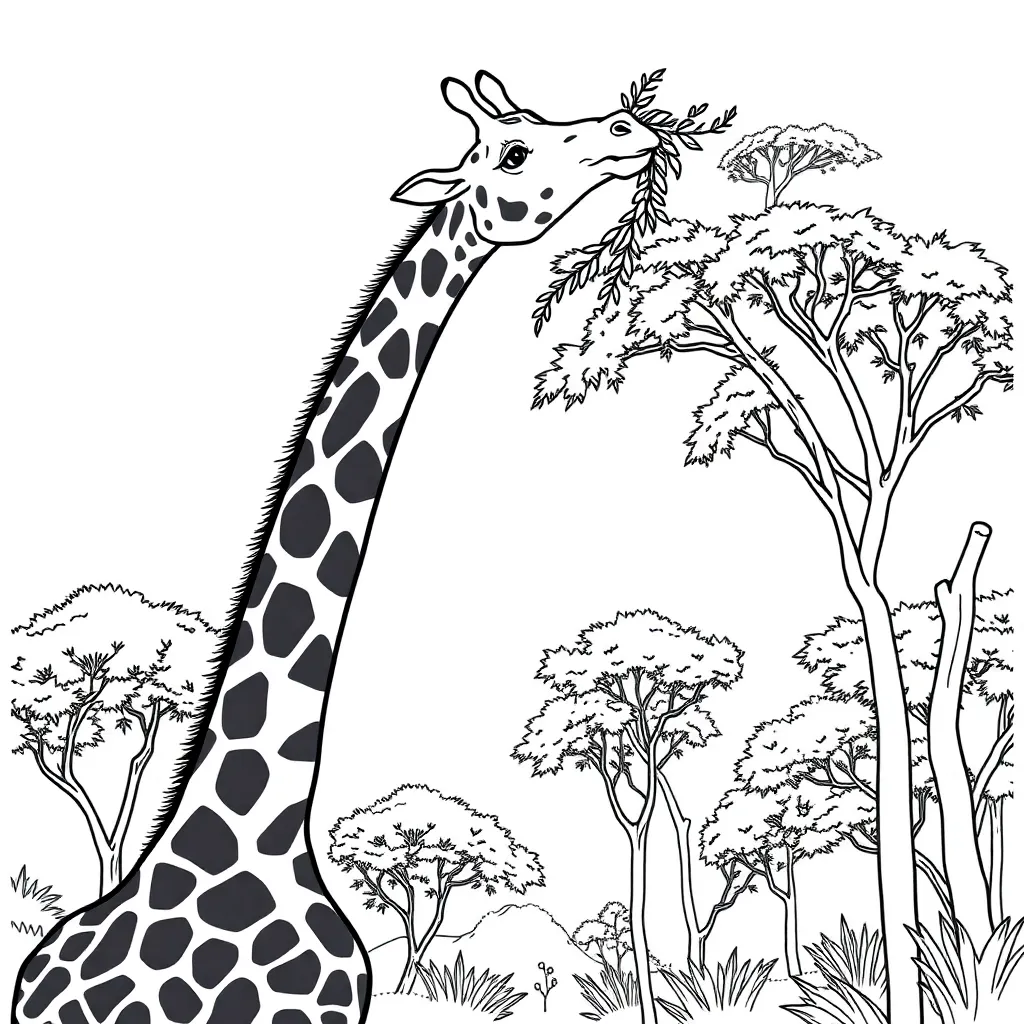Giraffe coloring page