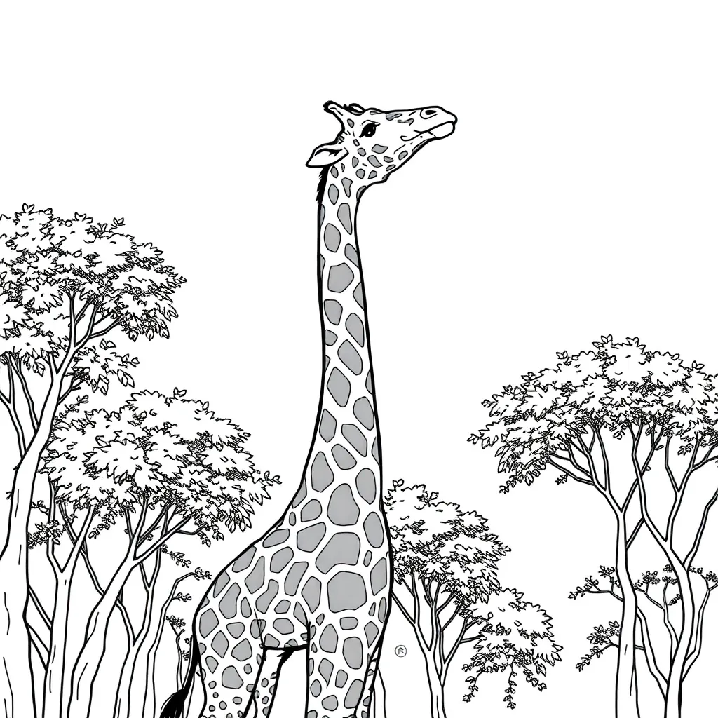 Giraffe coloring page