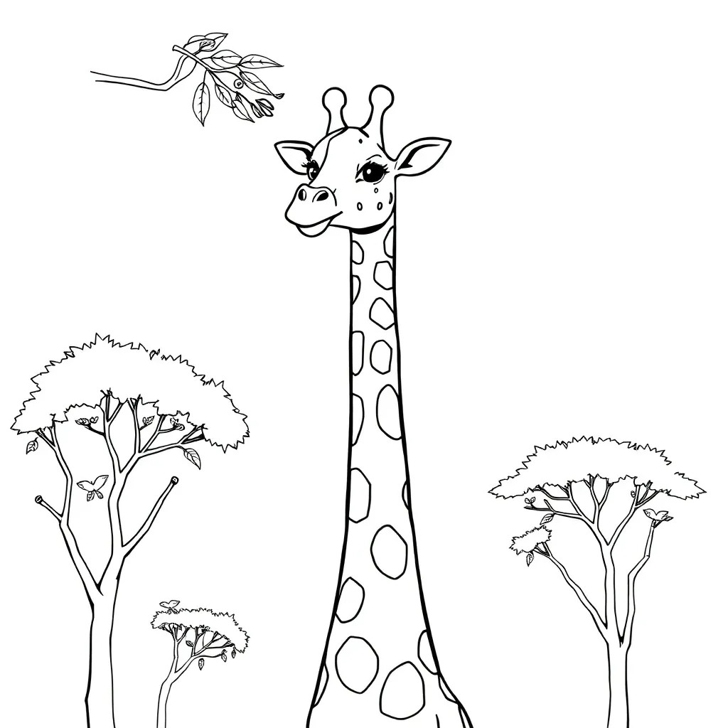 Giraffe coloring page