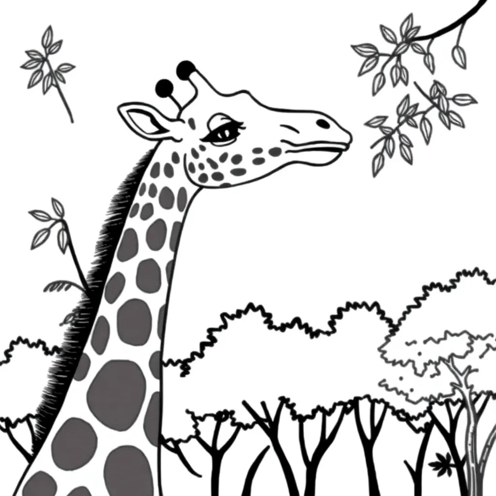 Giraffe coloring page