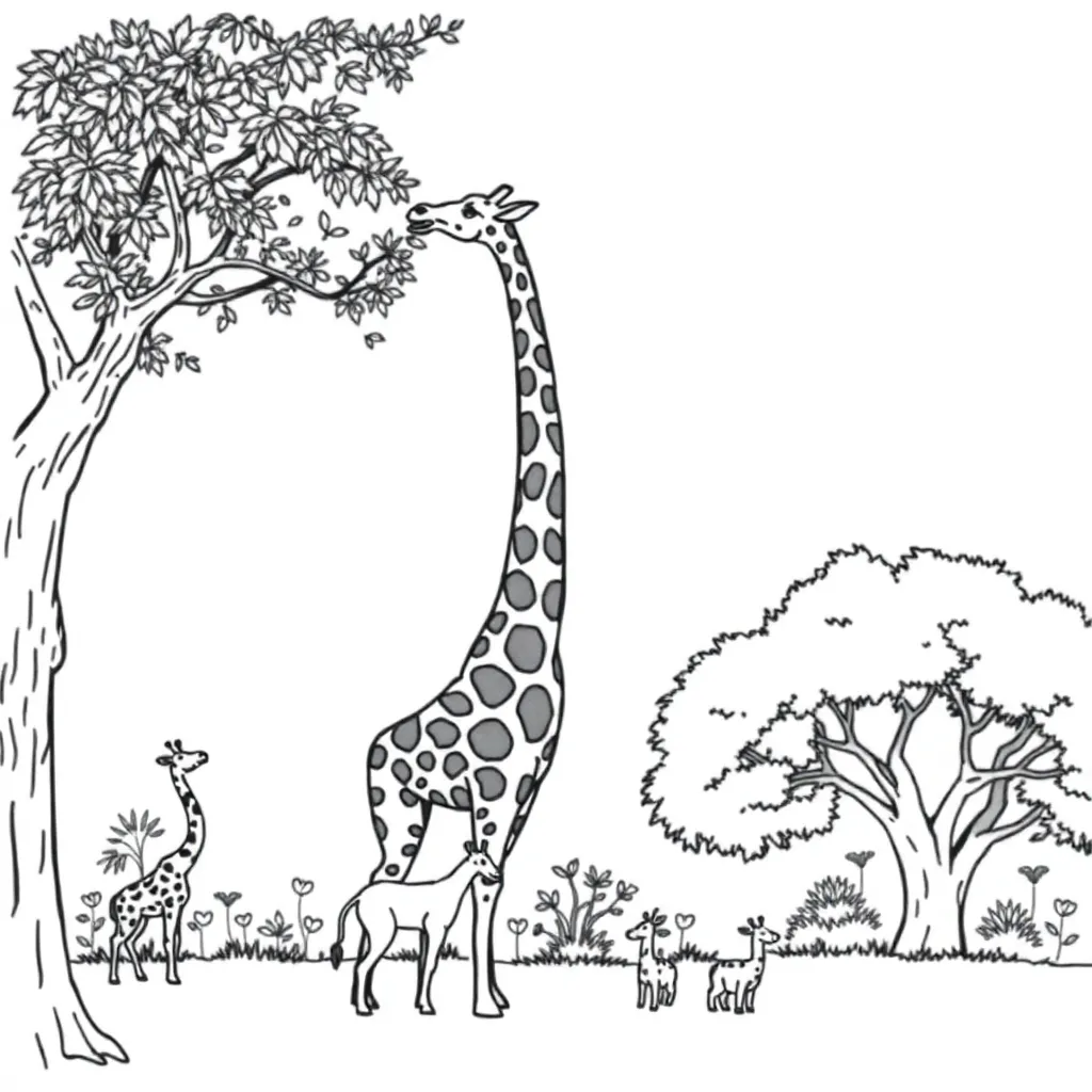 Giraffe coloring page