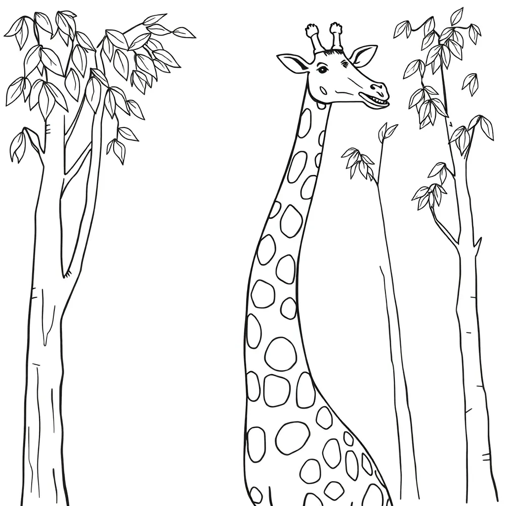 Giraffe coloring page