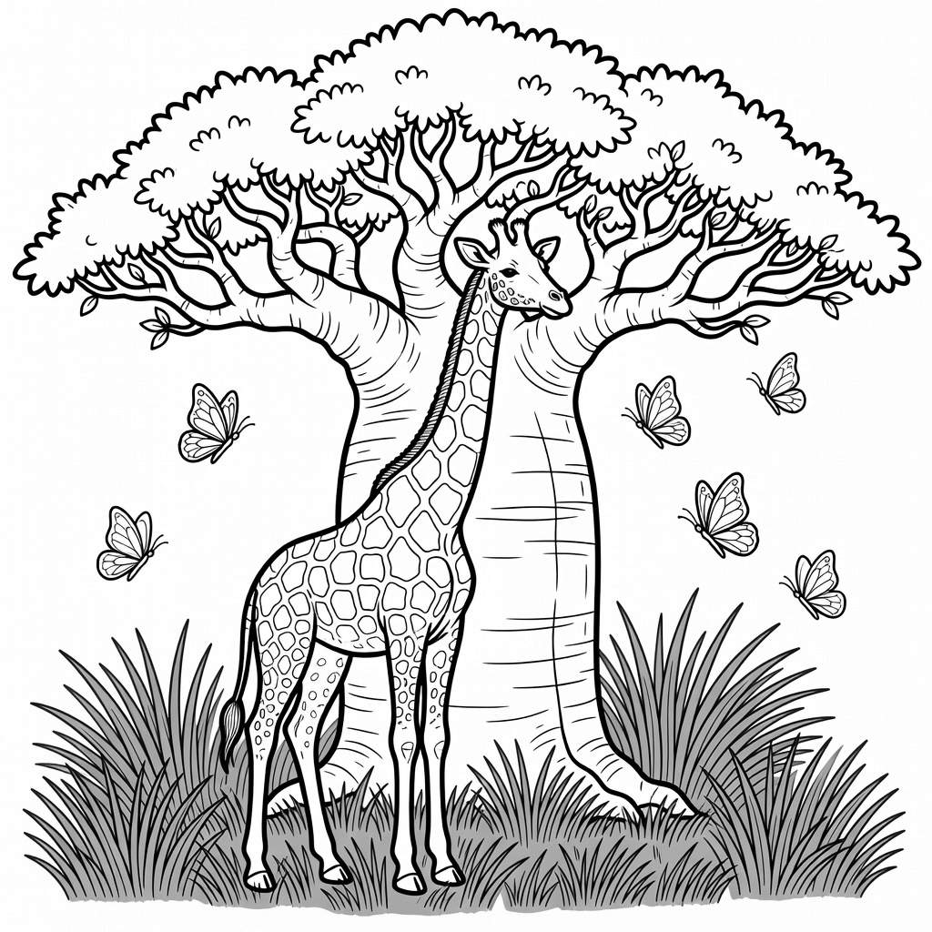 Giraffe coloring page