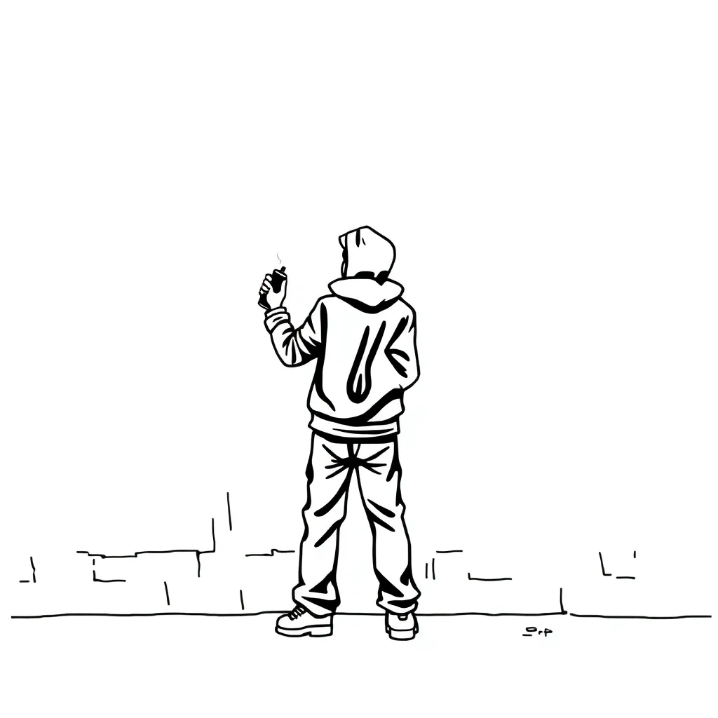 Graffiti coloring page