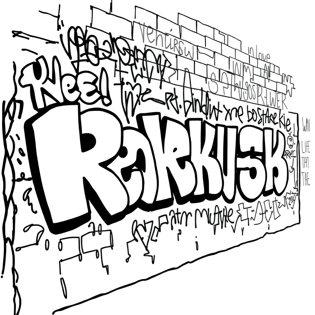 Graffiti coloring page