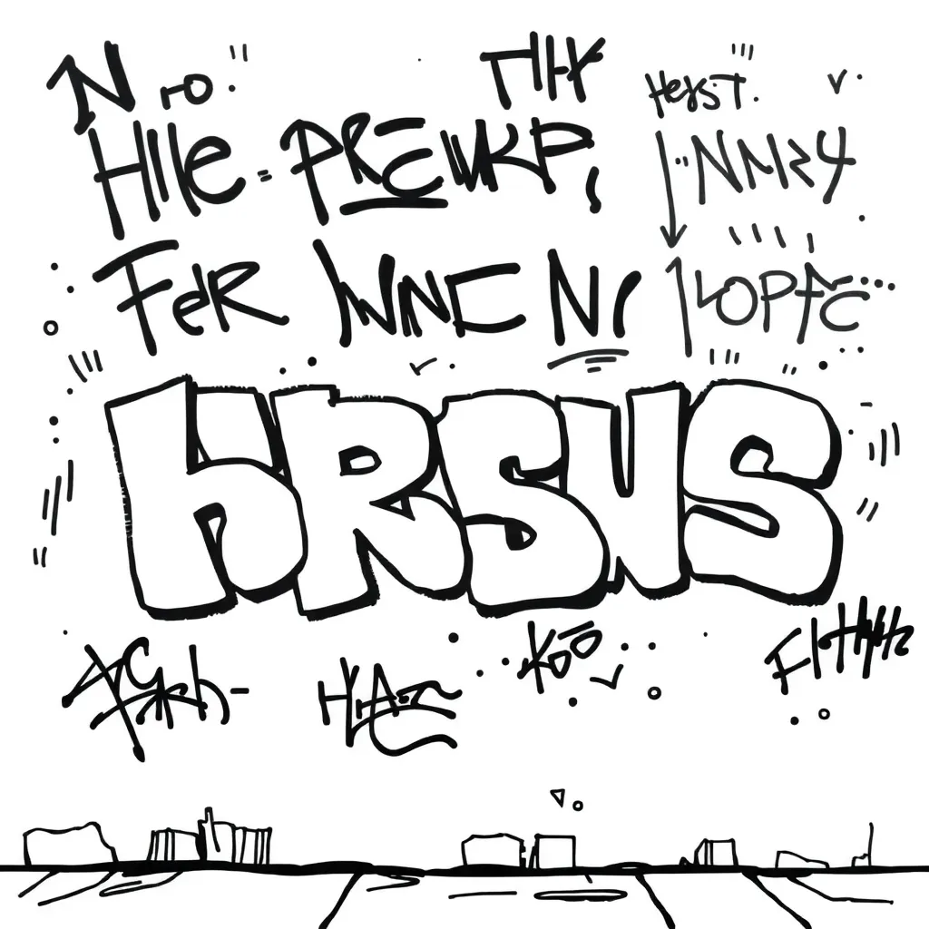 Graffiti coloring page