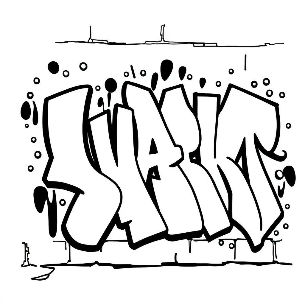 Graffiti coloring page