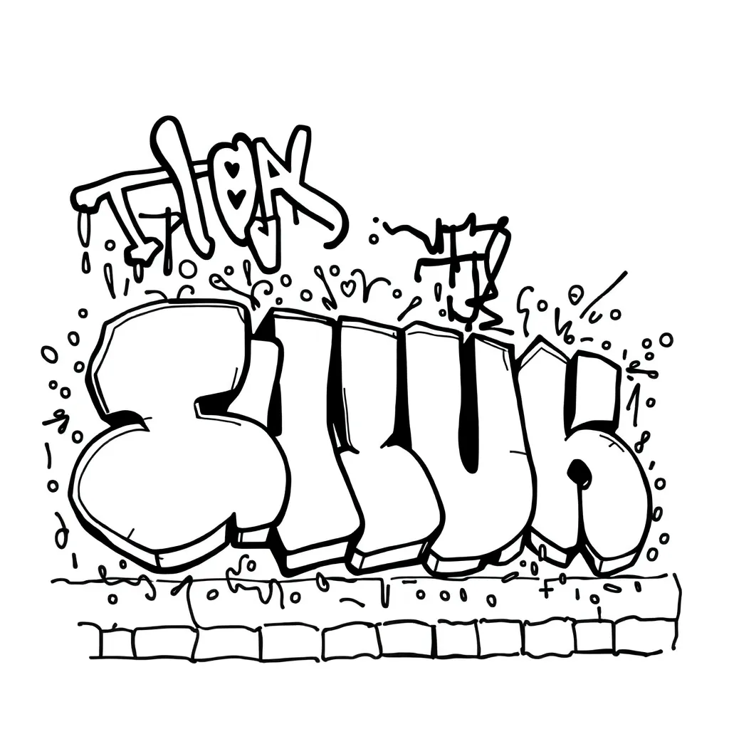 Graffiti coloring page