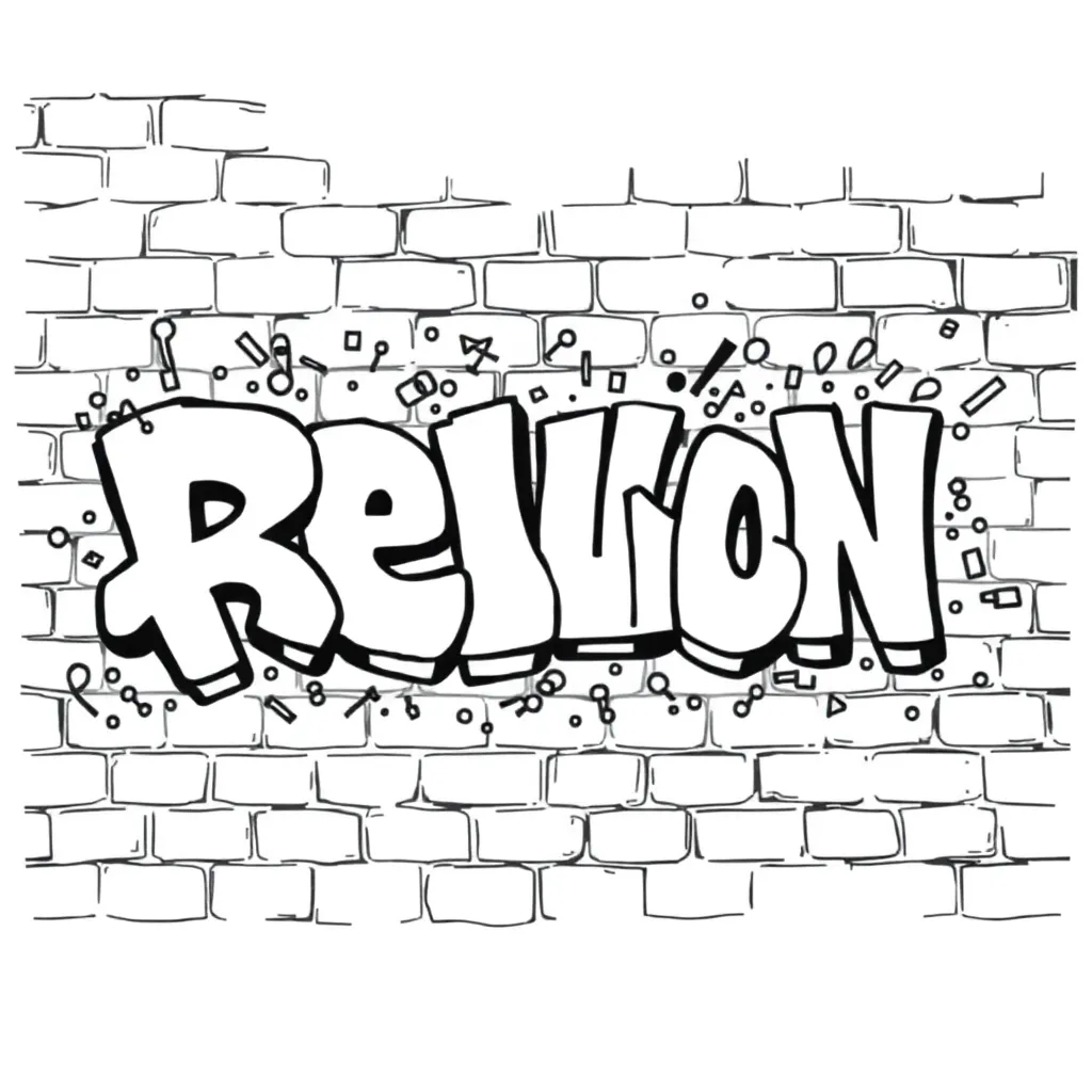 Graffiti coloring page