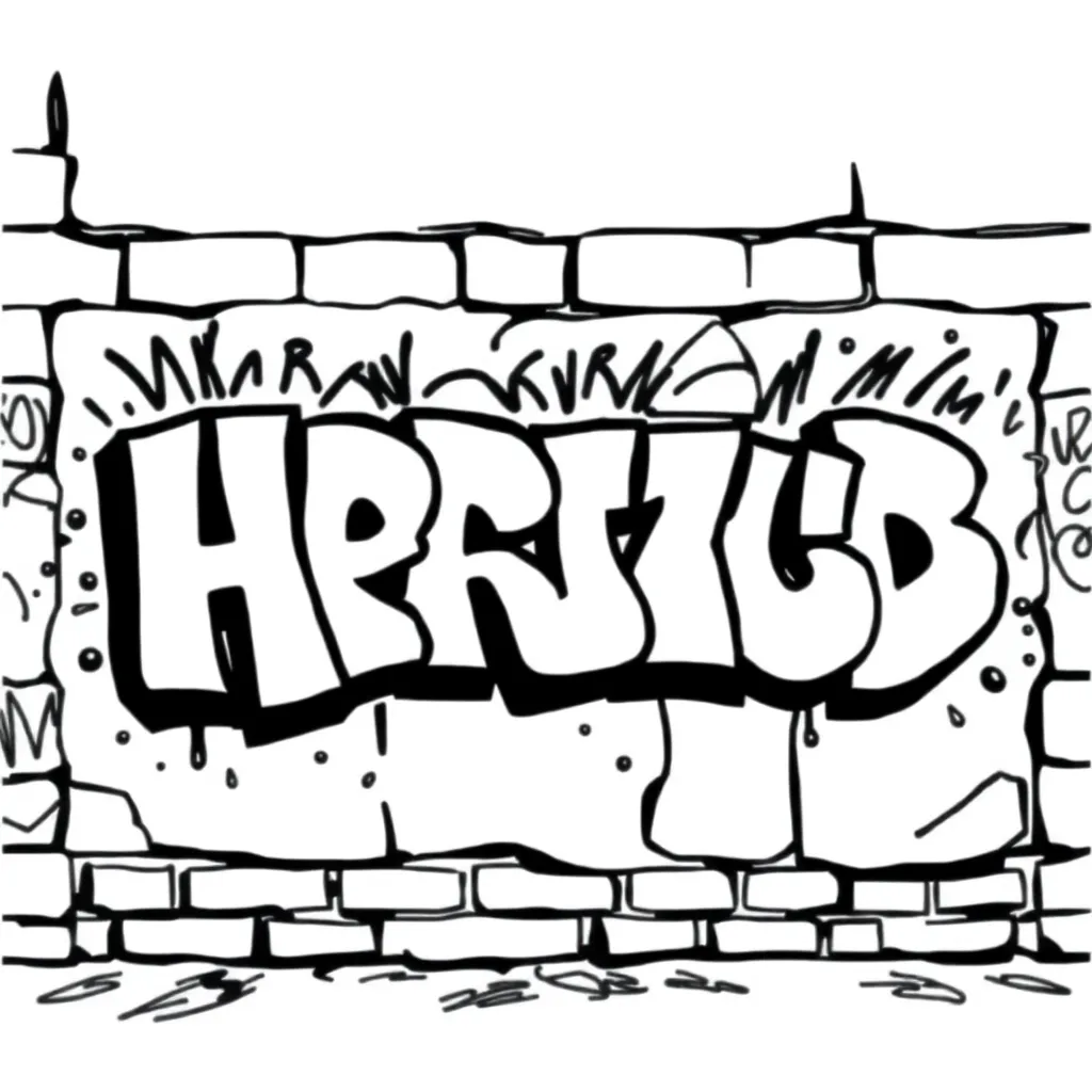 Graffiti coloring page