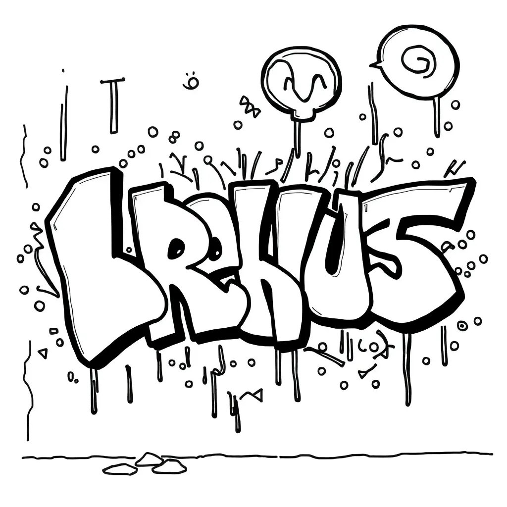 Graffiti coloring page