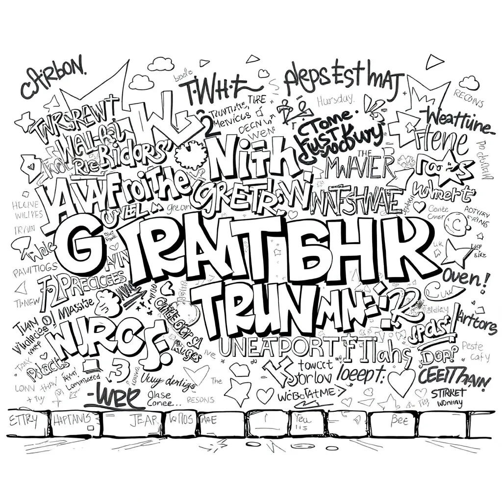 Graffiti coloring page