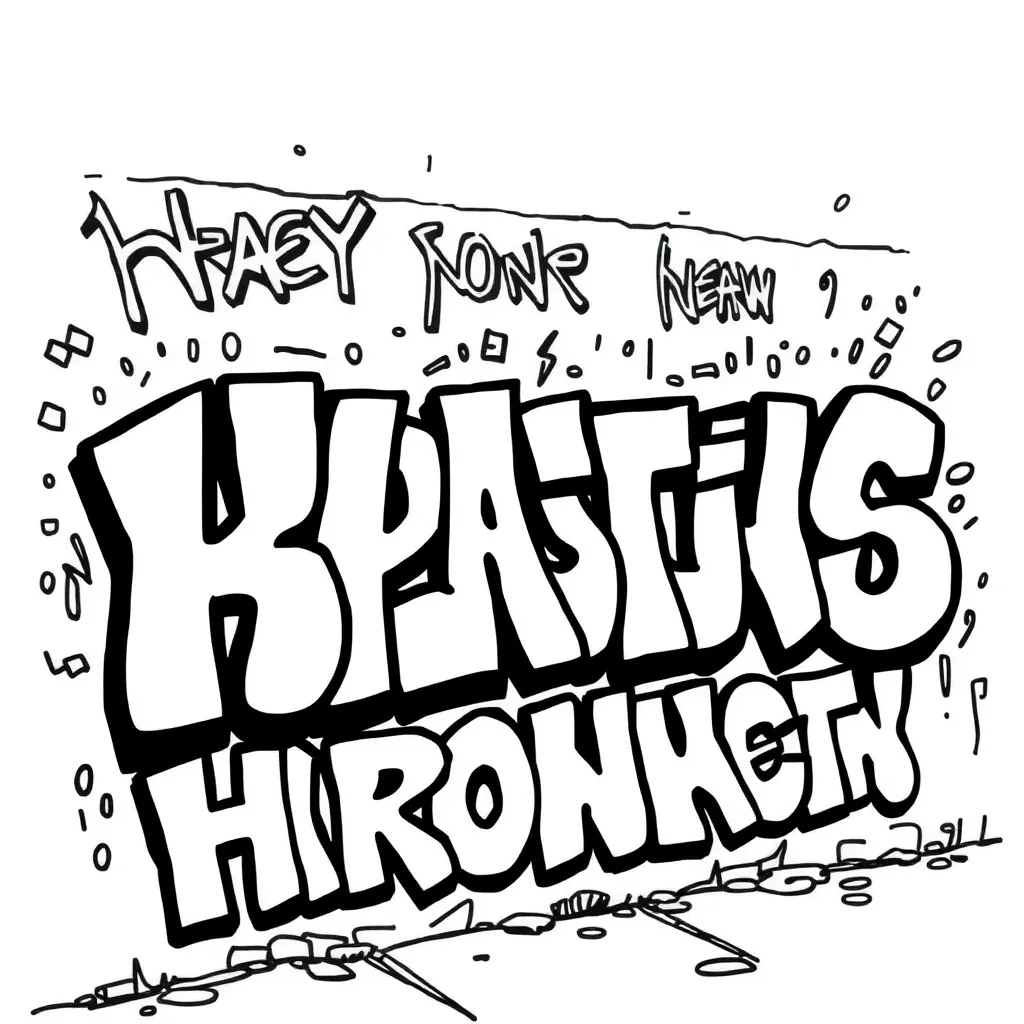 Graffiti coloring page