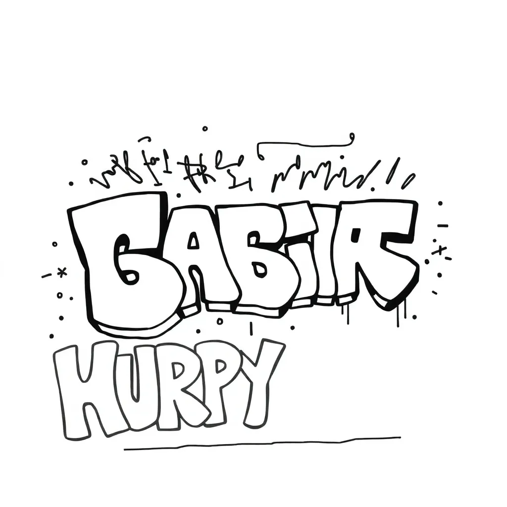 Graffiti coloring page