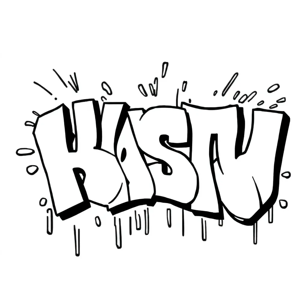 Graffiti coloring page