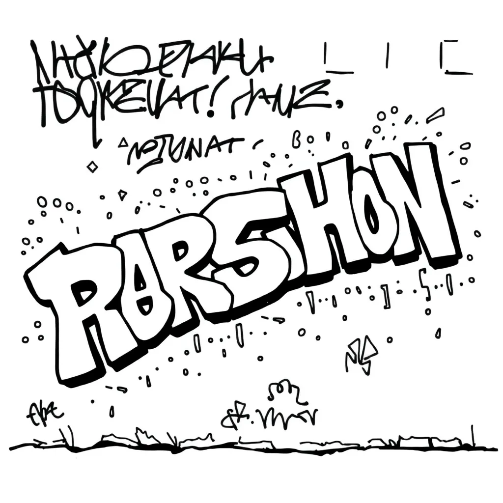 Graffiti coloring page