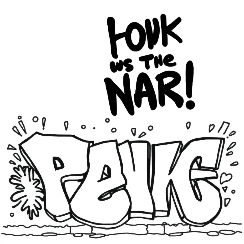 Graffiti coloring page