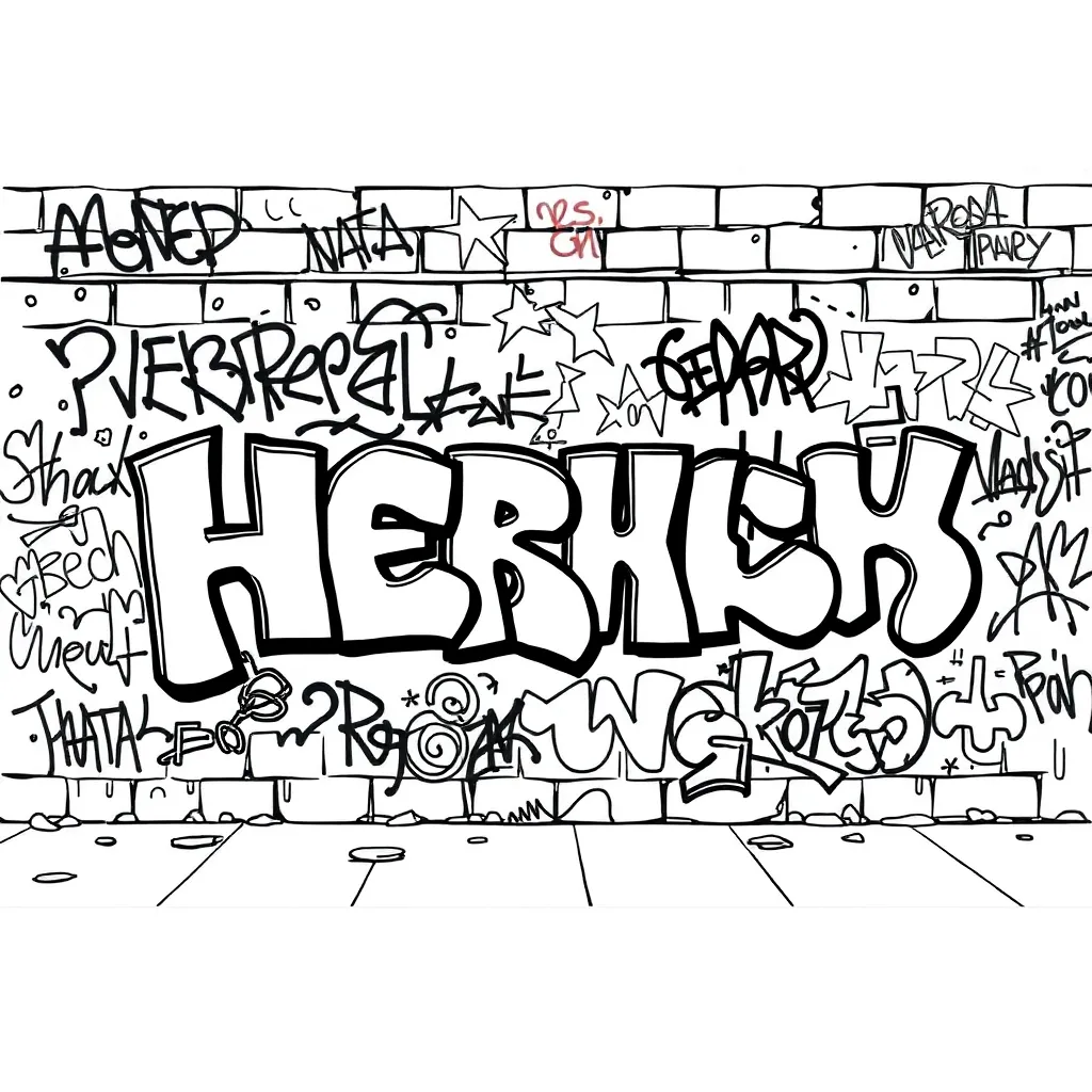 Graffiti coloring page