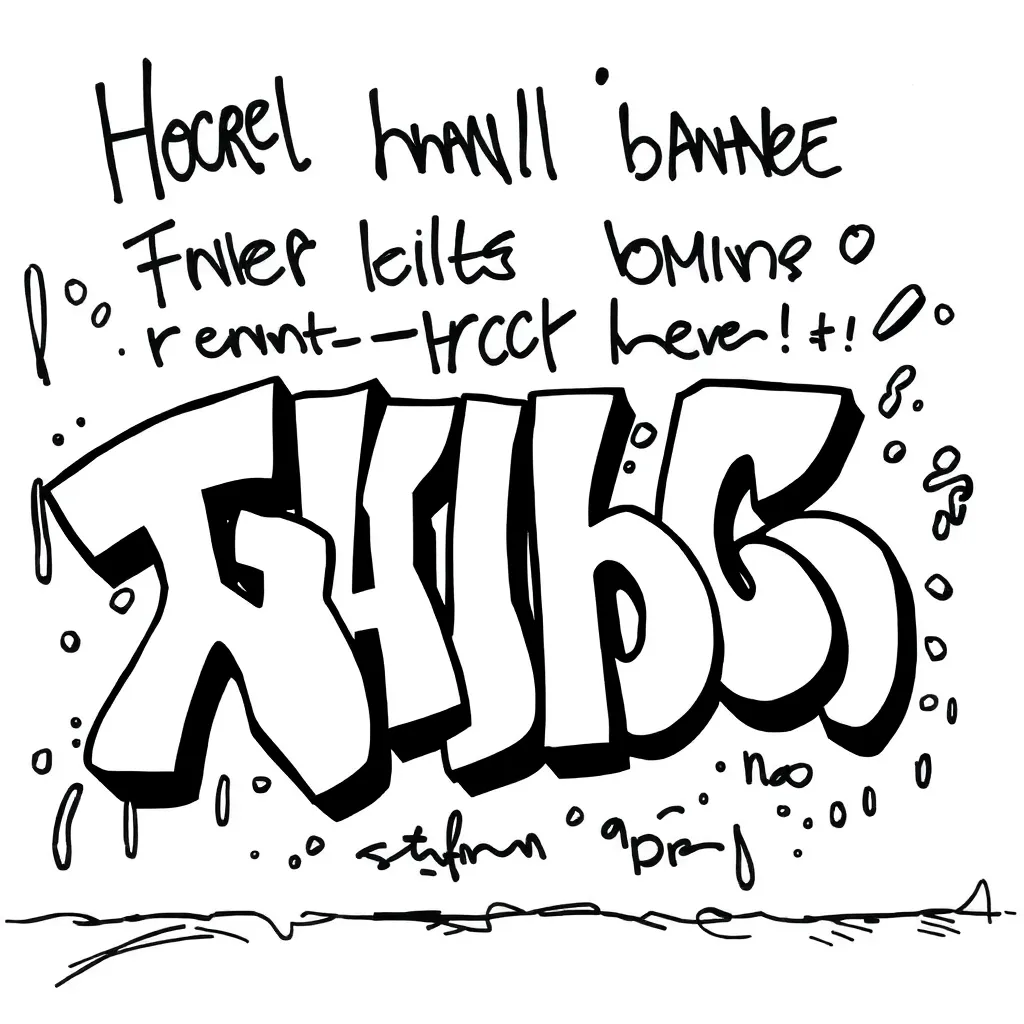 Graffiti coloring page