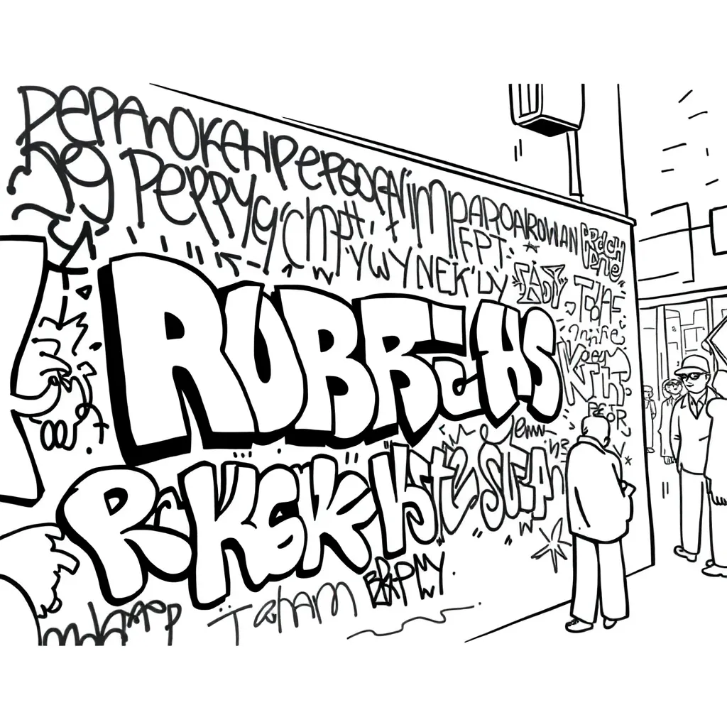 Graffiti coloring page