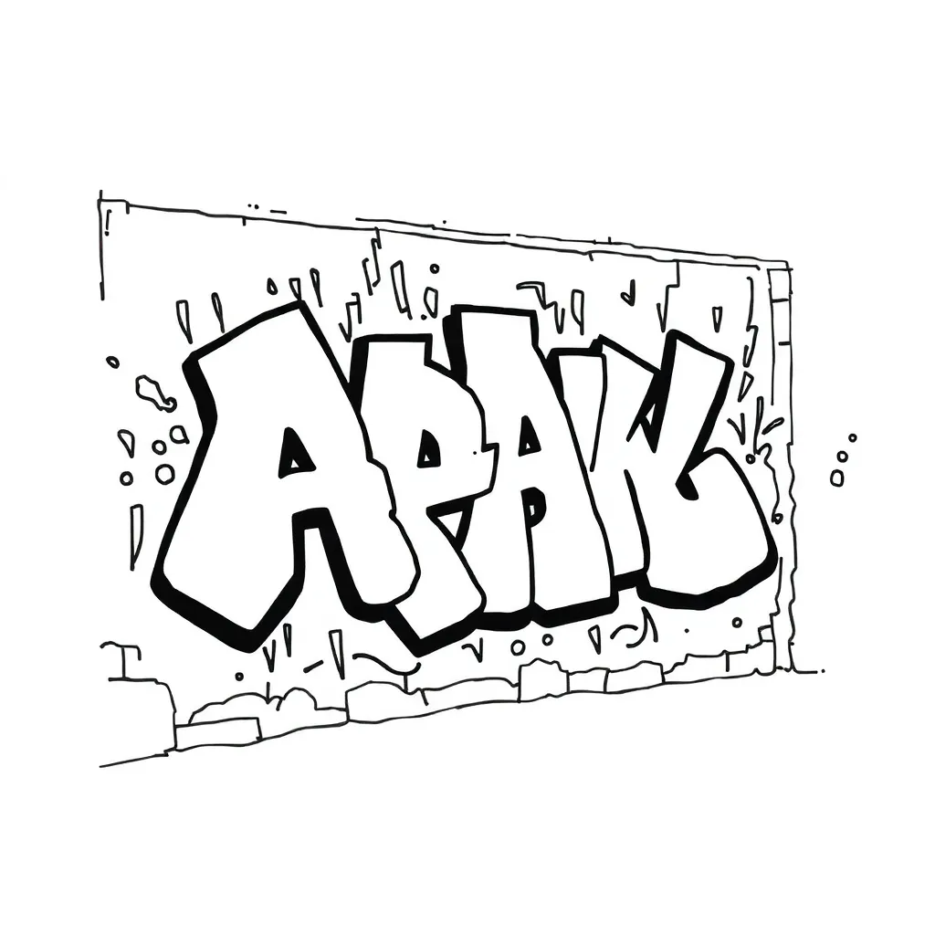 Graffiti coloring page