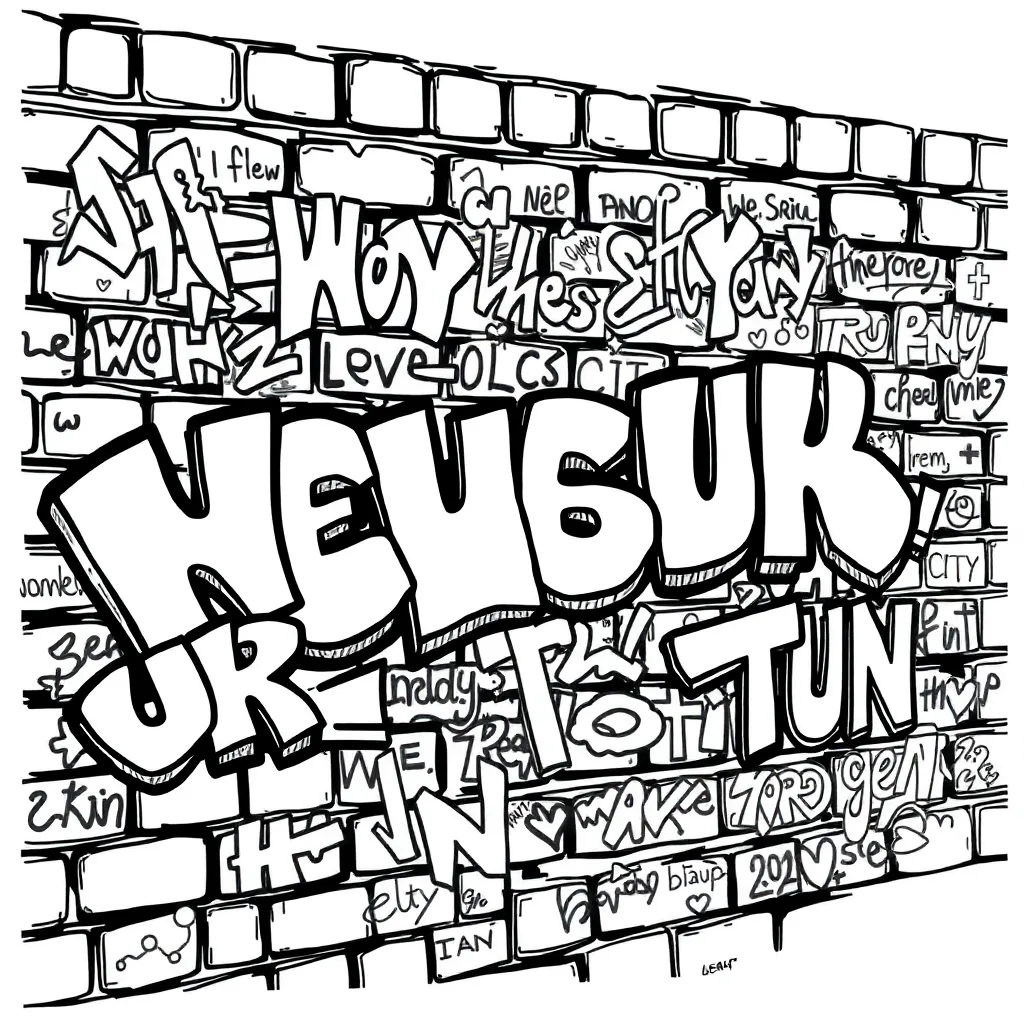 Graffiti coloring page