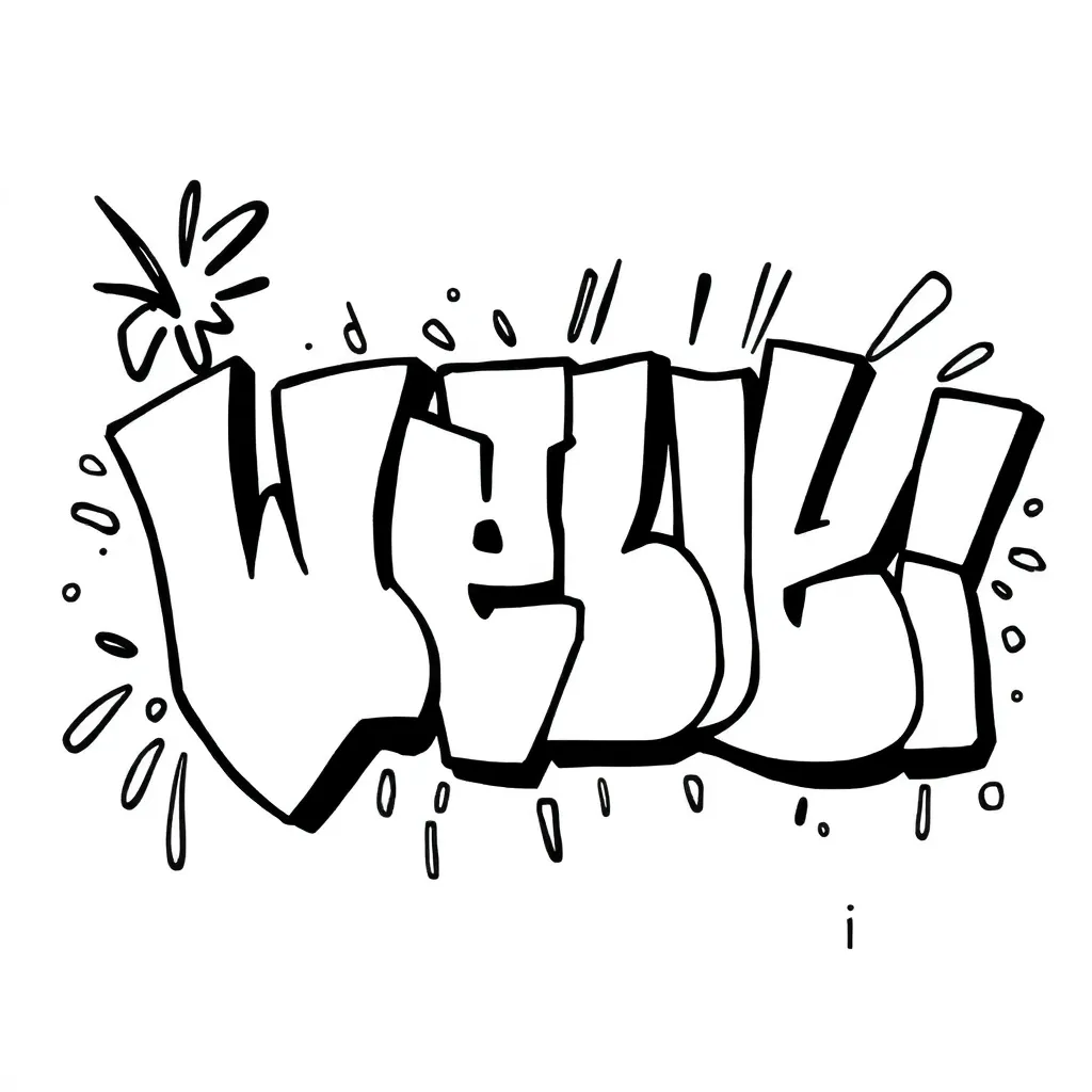 Graffiti coloring page
