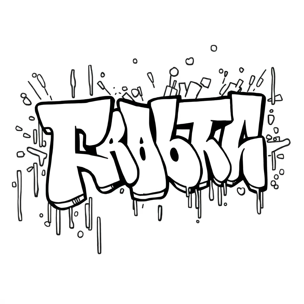 Graffiti coloring page