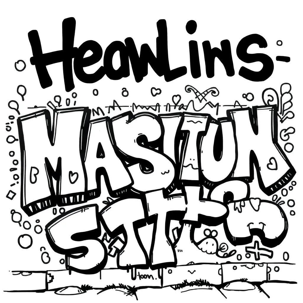 Graffiti coloring page