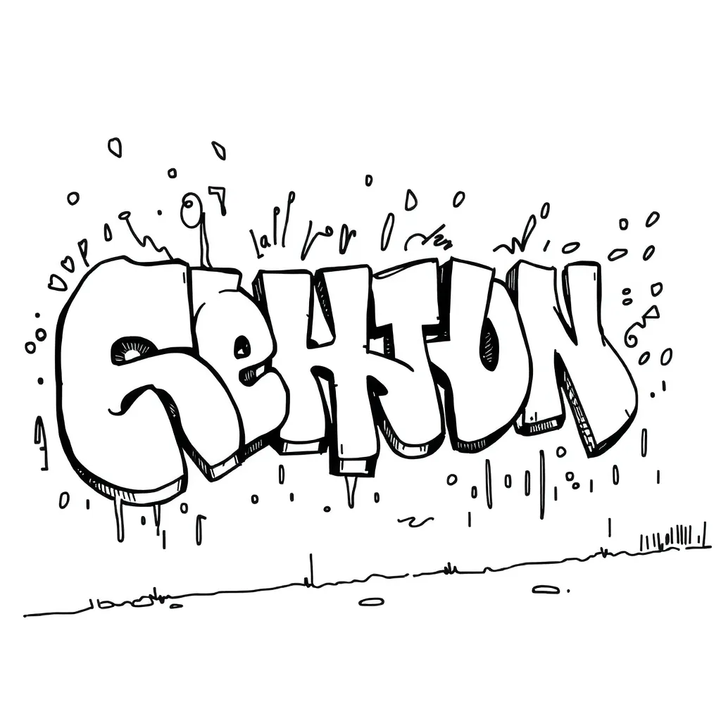 Graffiti coloring page