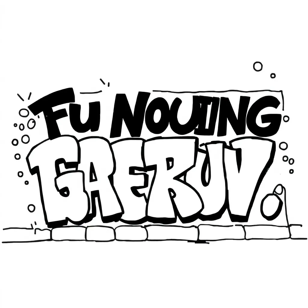 Graffiti coloring page