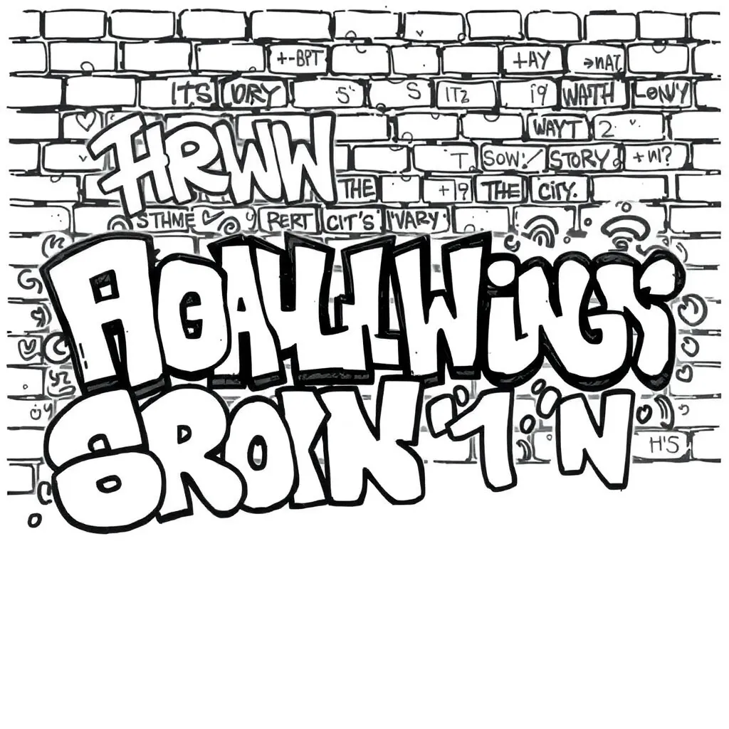 Graffiti coloring page
