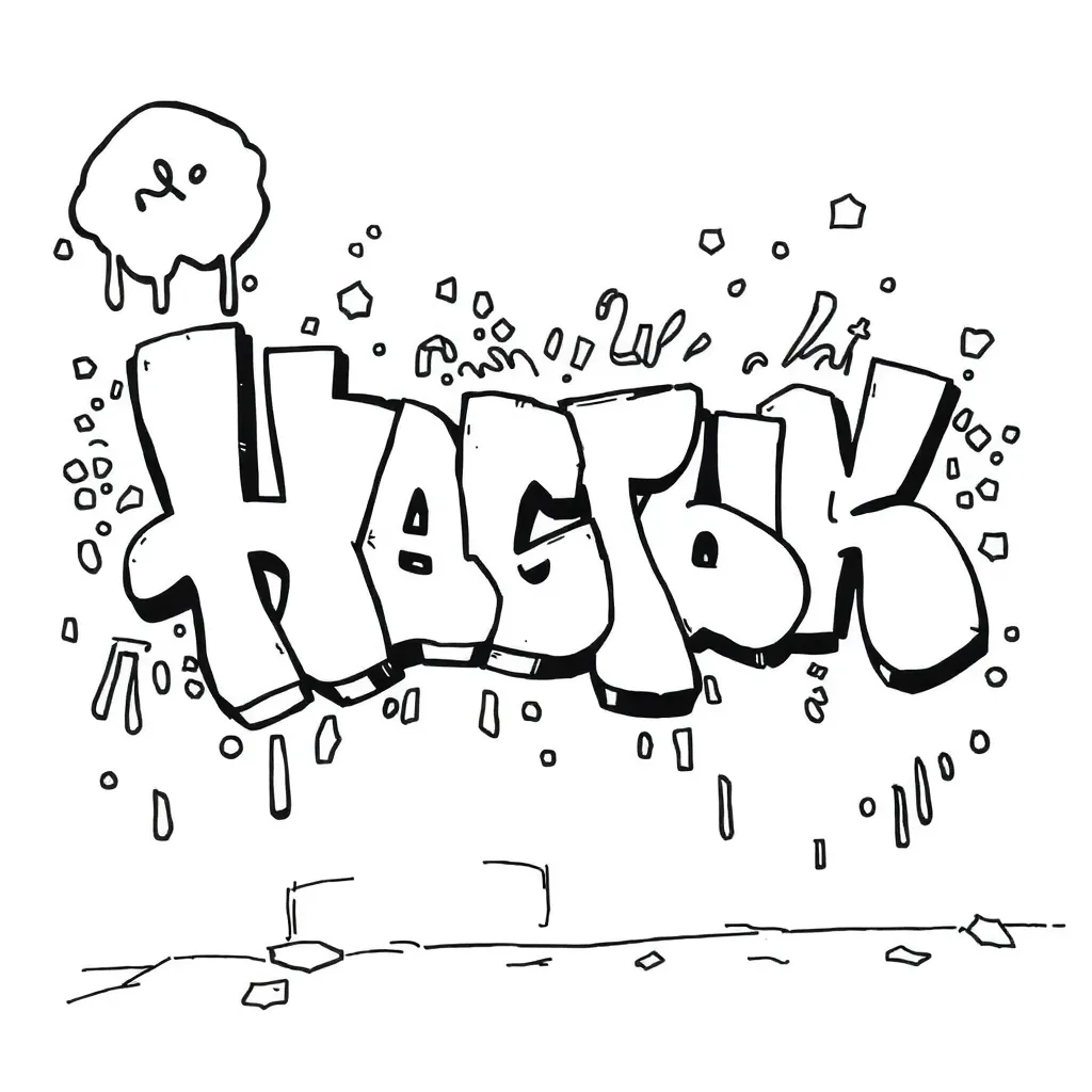 Graffiti coloring page
