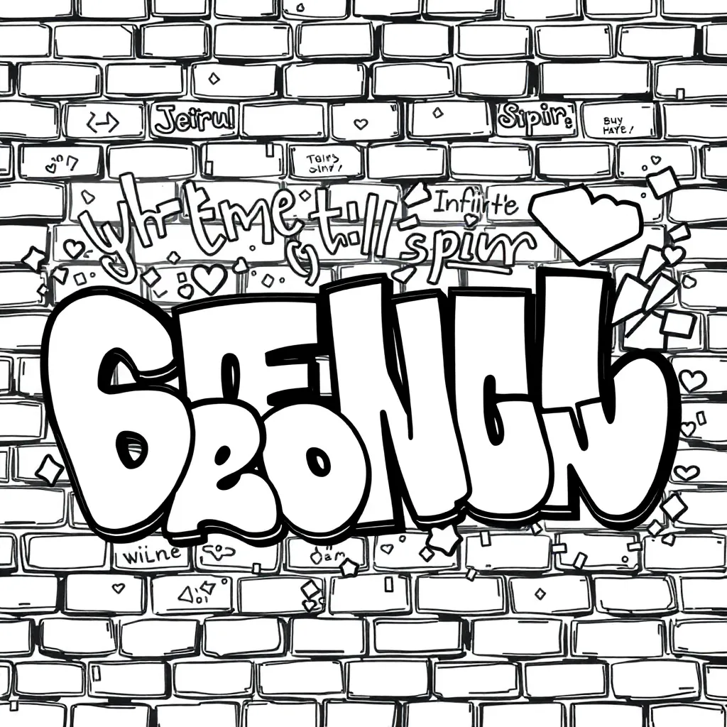 Graffiti coloring page