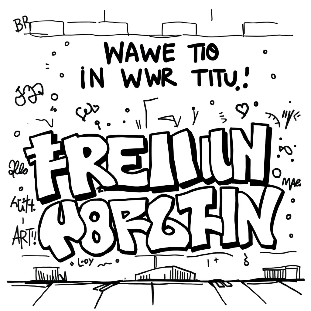 Graffiti coloring page