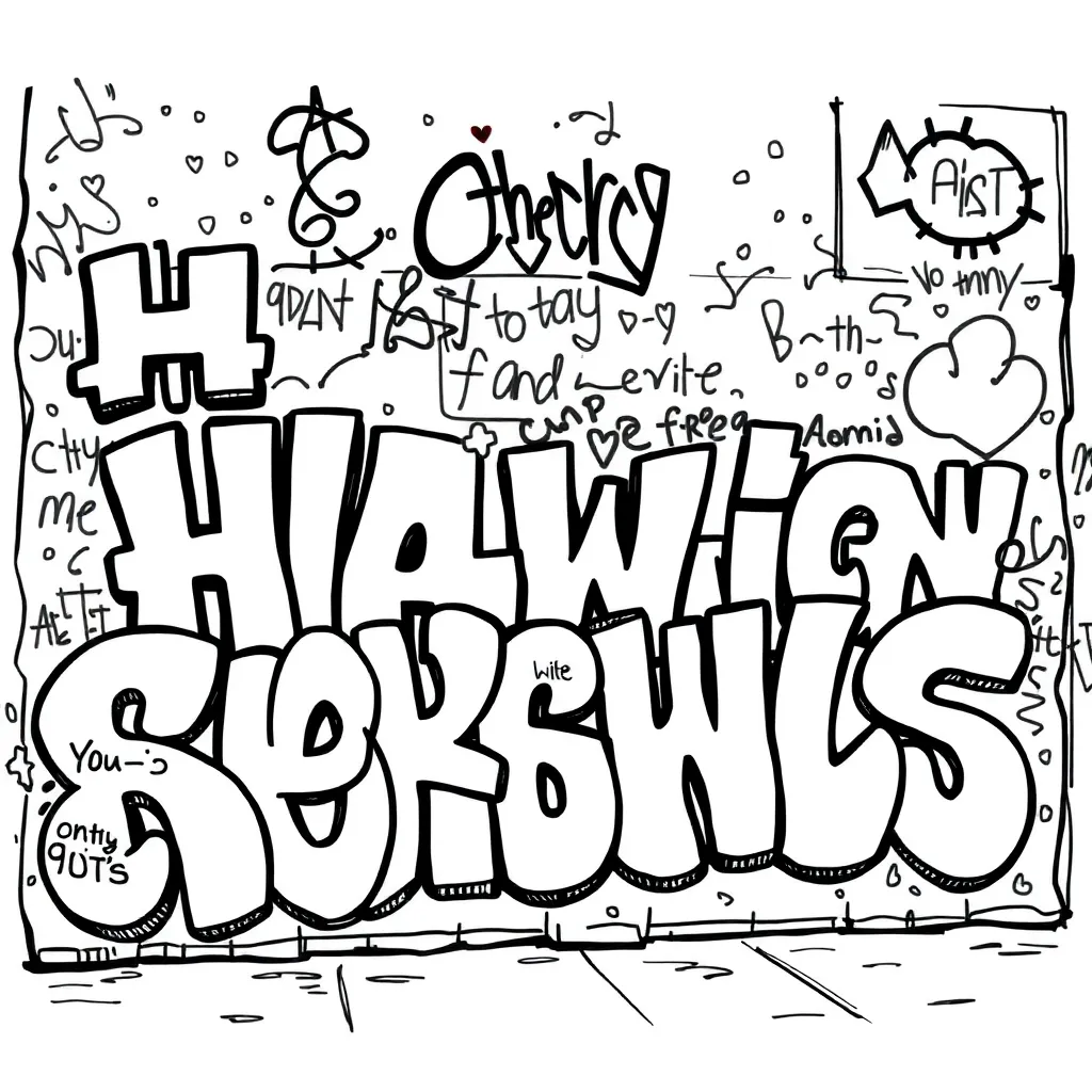 Graffiti coloring page